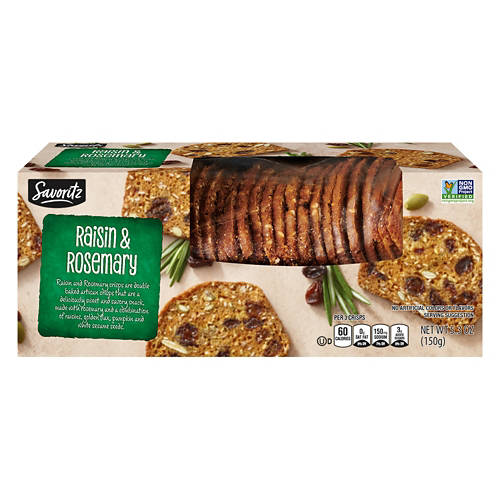 Savoritz Raisin & Rosemary Artisan Crisp, 5.3 oz
